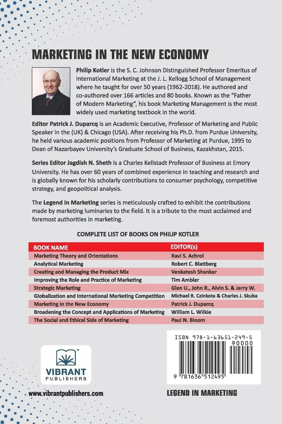 Rückseite: 9781636512495 | Marketing In The New Economy | Philip Kotler (u. a.) | Taschenbuch