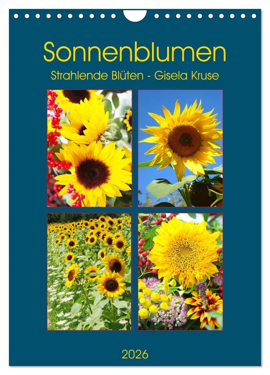 Cover: 9783516382495 | Sonnenblumen - Strahlende Blüten (Wandkalender 2026 DIN A4 hoch),...