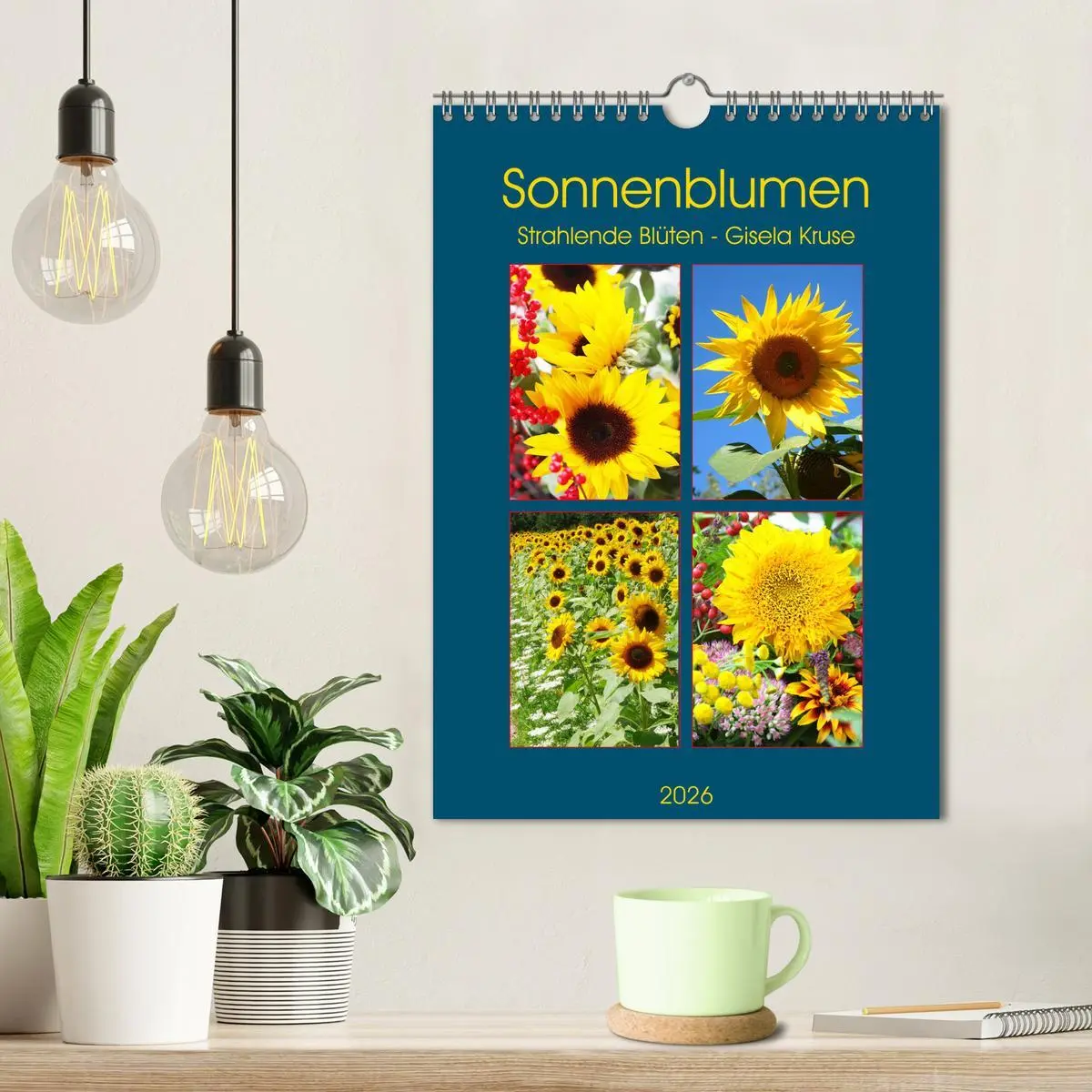 Bild: 9783516382495 | Sonnenblumen - Strahlende Blüten (Wandkalender 2026 DIN A4 hoch),...