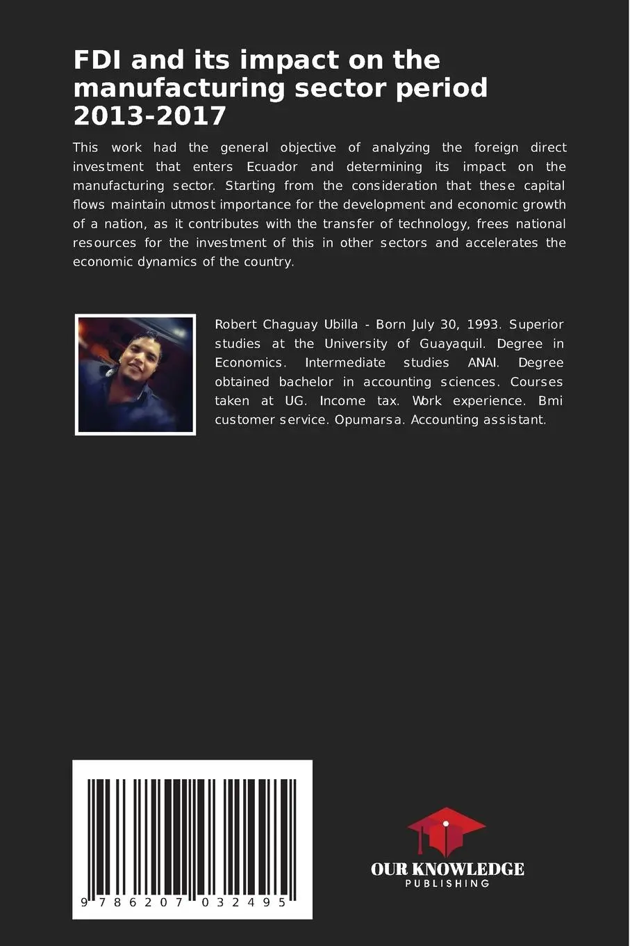 Rückseite: 9786207032495 | FDI and its impact on the manufacturing sector period 2013-2017 | Buch