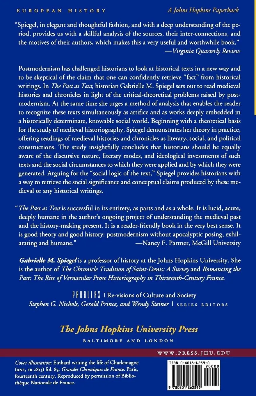 Rückseite: 9780801862595 | The Past as Text | The Theory and Practice of Medieval Historiography