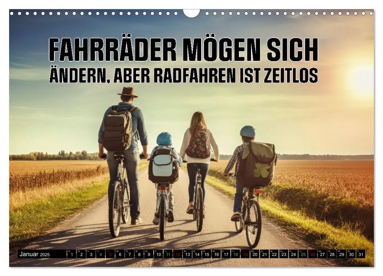 Bild: 9783383792595 | Faszination Fahrrad - coole Sprüche (Wandkalender 2025 DIN A3...
