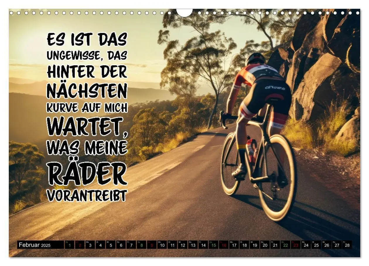 Bild: 9783383792595 | Faszination Fahrrad - coole Sprüche (Wandkalender 2025 DIN A3...
