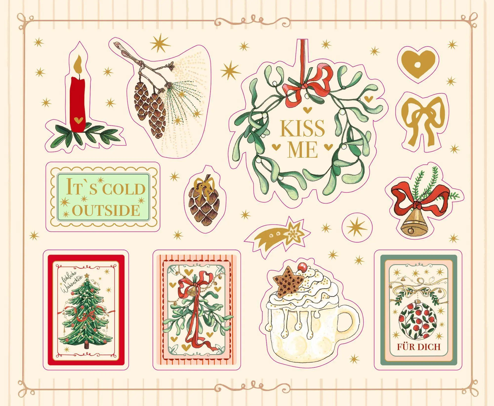 Bild: 4050003972695 | Stickerbuch - Zauberhafte Weihnachtssticker | Taschenbuch | 8 S.