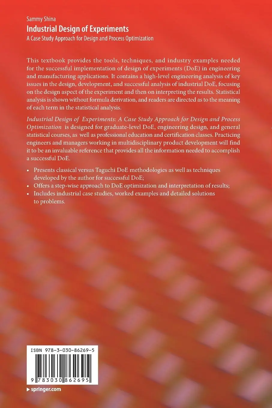 Rückseite: 9783030862695 | Industrial Design of Experiments | Sammy Shina | Taschenbuch | xxxi