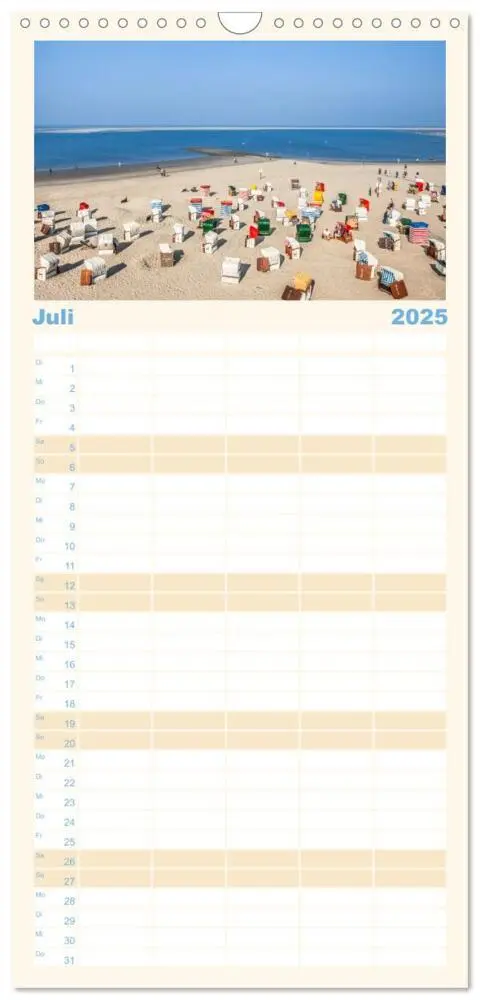 Bild: 9783457102695 | Familienplaner 2025 - Moin Borkum mit 5 Spalten (Wandkalender, 21 x...