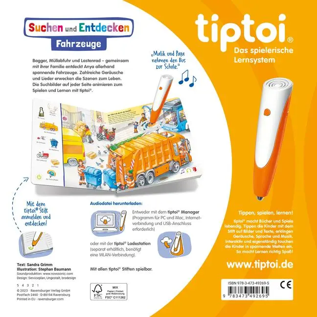 Bild: 9783473492695 | tiptoi® Suchen und Entdecken - Fahrzeuge | Sandra Grimm | Buch | 16 S. Bild: 9783473492695 | tiptoi® Suchen und Entdecken - Fahrzeuge | Sandra Grimm | Buch | 16 S.