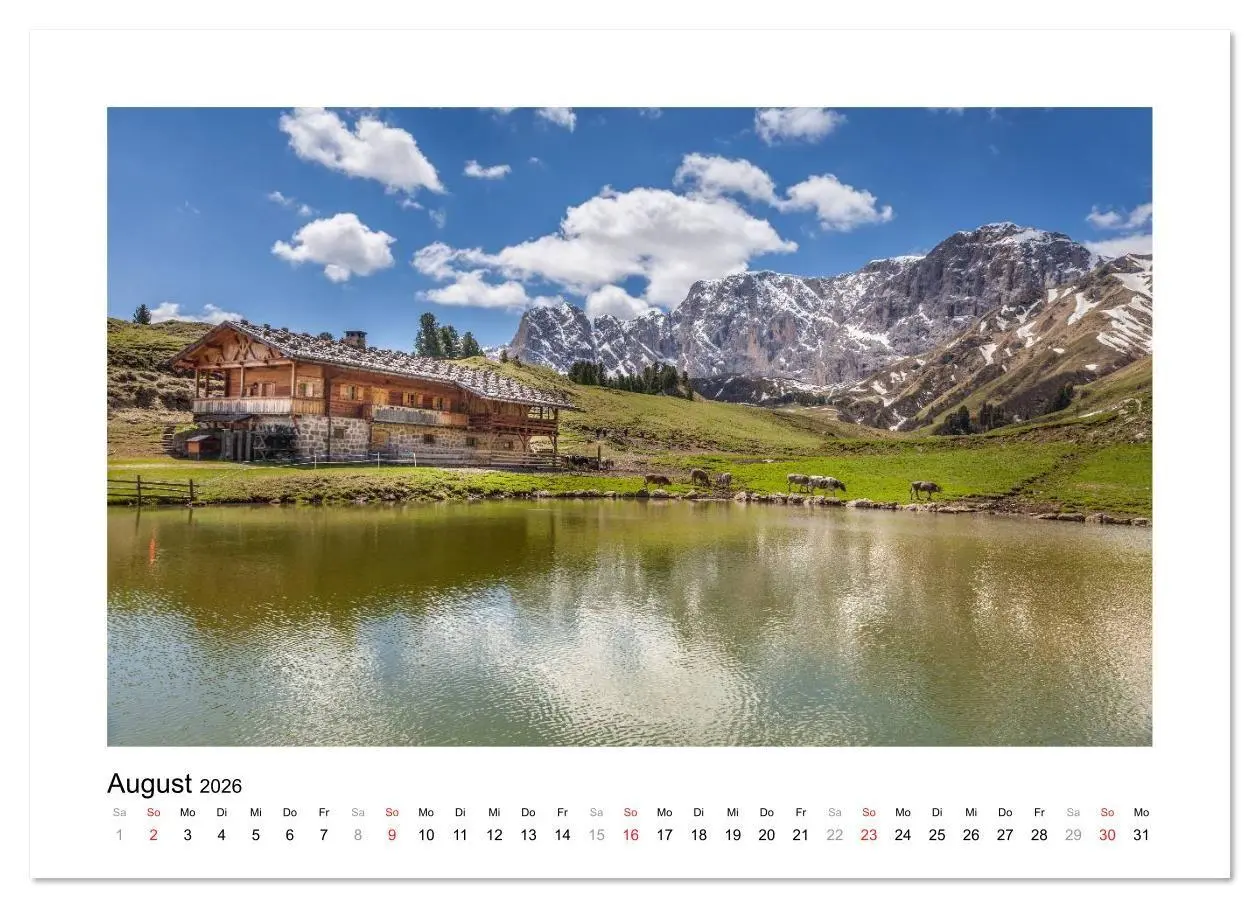 Bild: 9783516122695 | Sehnsucht nach Südtirol (Wandkalender 2026 DIN A2 quer), CALVENDO...