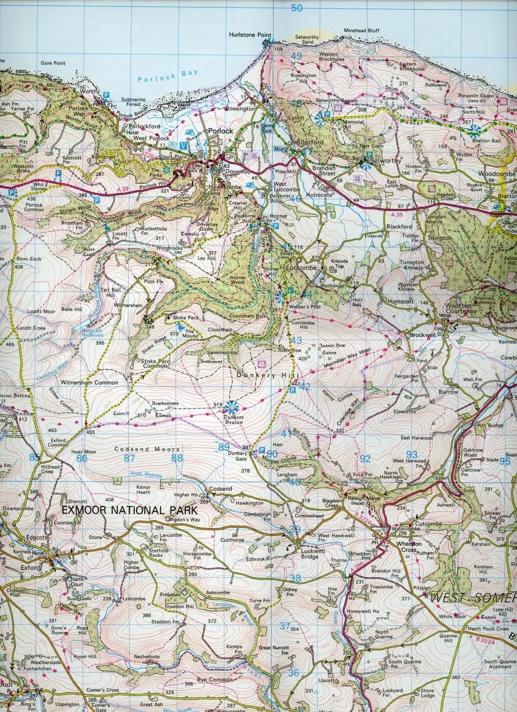 Bild: 9780319262795 | Minehead &amp; Brendon Hills, Dulverton &amp; Tiverton | Ordnance Survey