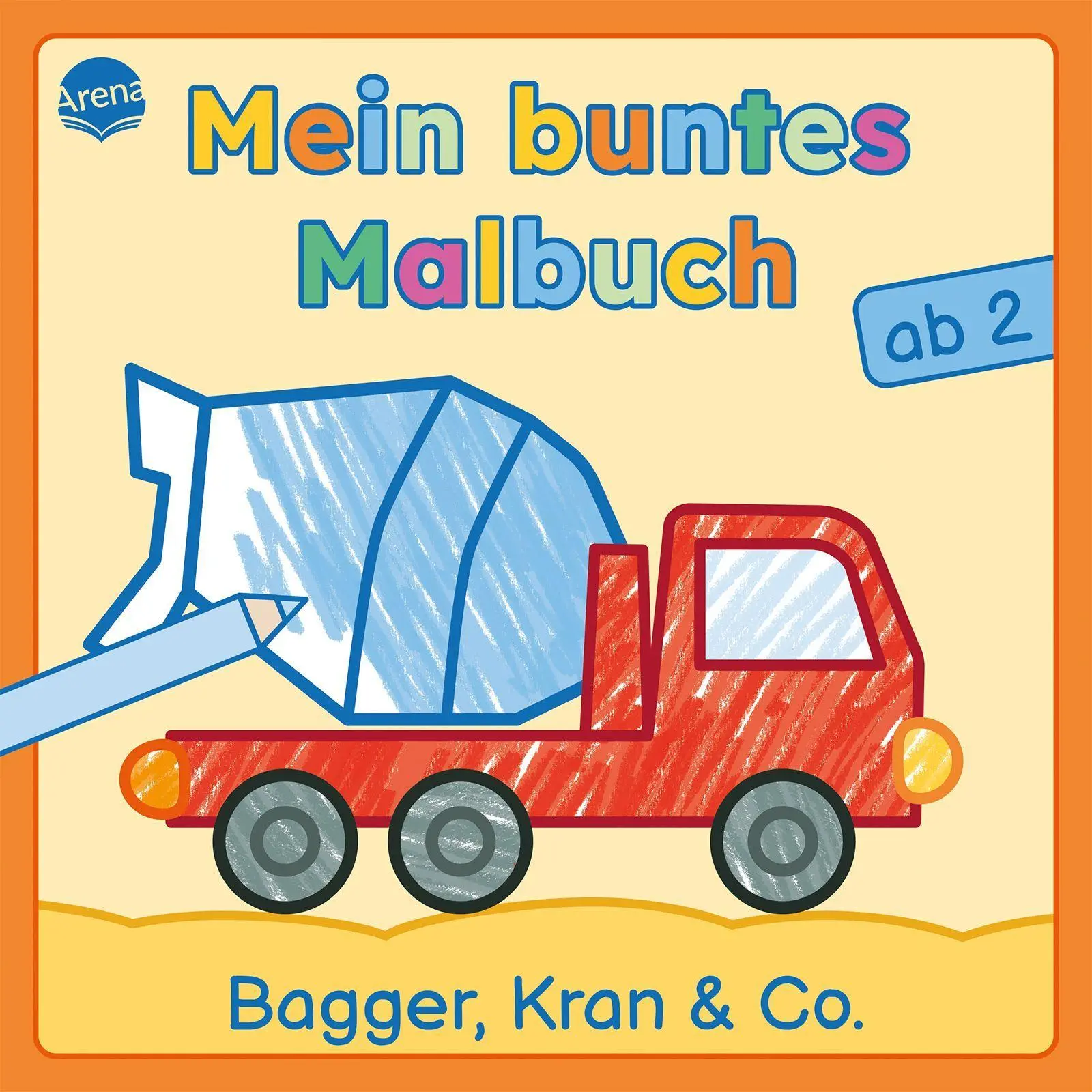 Cover: 9783401722795 | Mein buntes Malbuch ab 2. Bagger, Kran und Co. | Izabella Markiewicz
