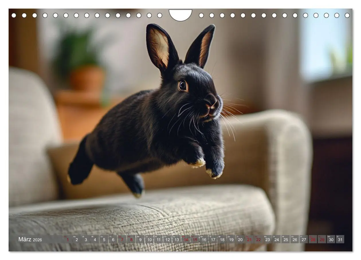 Bild: 9783457262795 | Kuschelige Sofa-Kaninchen (Wandkalender 2026 DIN A4 quer), CALVENDO...