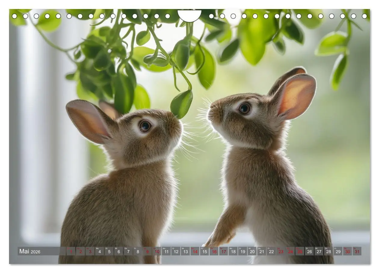 Bild: 9783457262795 | Kuschelige Sofa-Kaninchen (Wandkalender 2026 DIN A4 quer), CALVENDO...