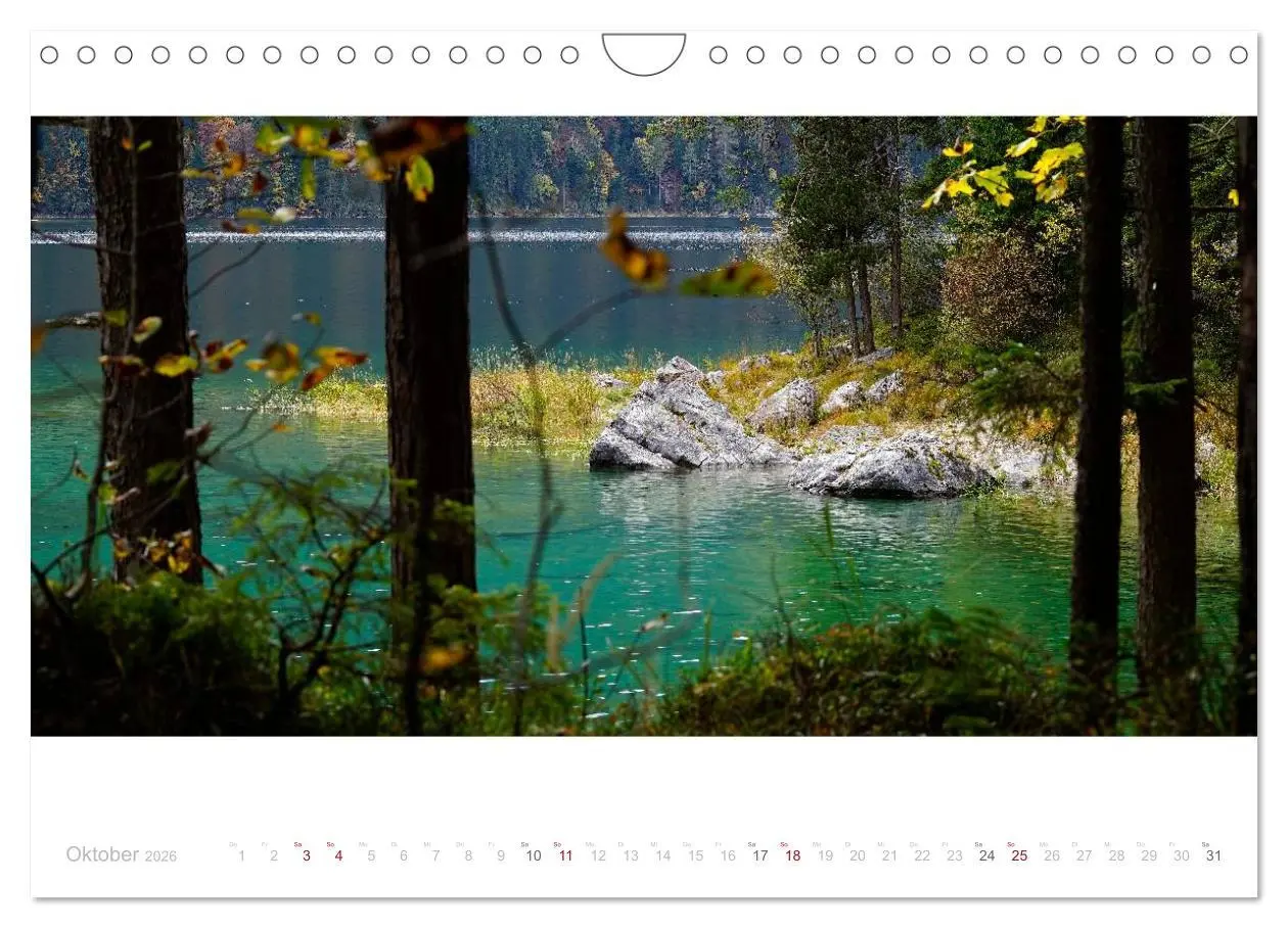 Bild: 9783516042795 | Unterwegs am Eibsee (Wandkalender 2026 DIN A4 quer), CALVENDO...