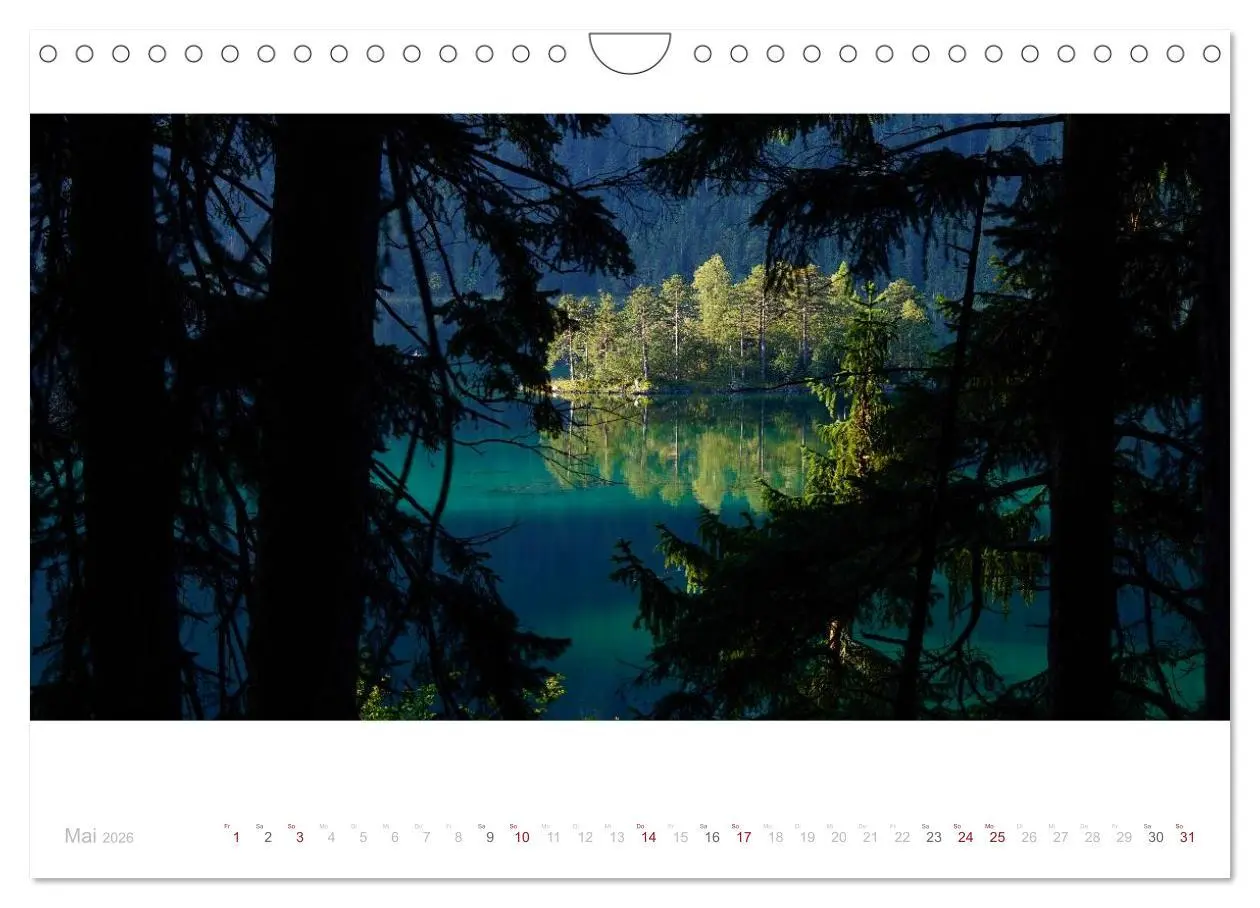 Bild: 9783516042795 | Unterwegs am Eibsee (Wandkalender 2026 DIN A4 quer), CALVENDO...