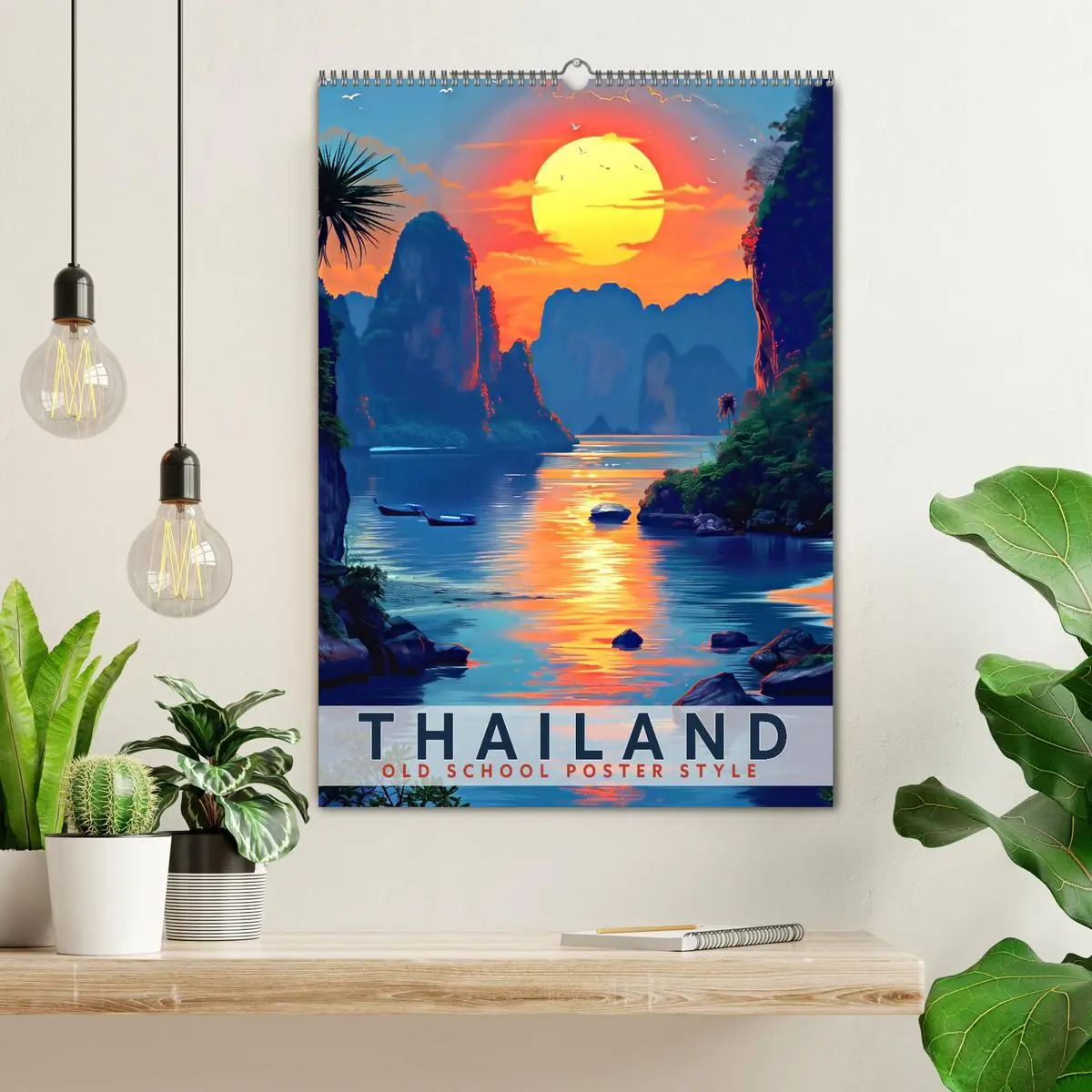 Bild: 9783516282795 | Thailand - Old School Poster Style (Wandkalender 2026 DIN A2 hoch),...
