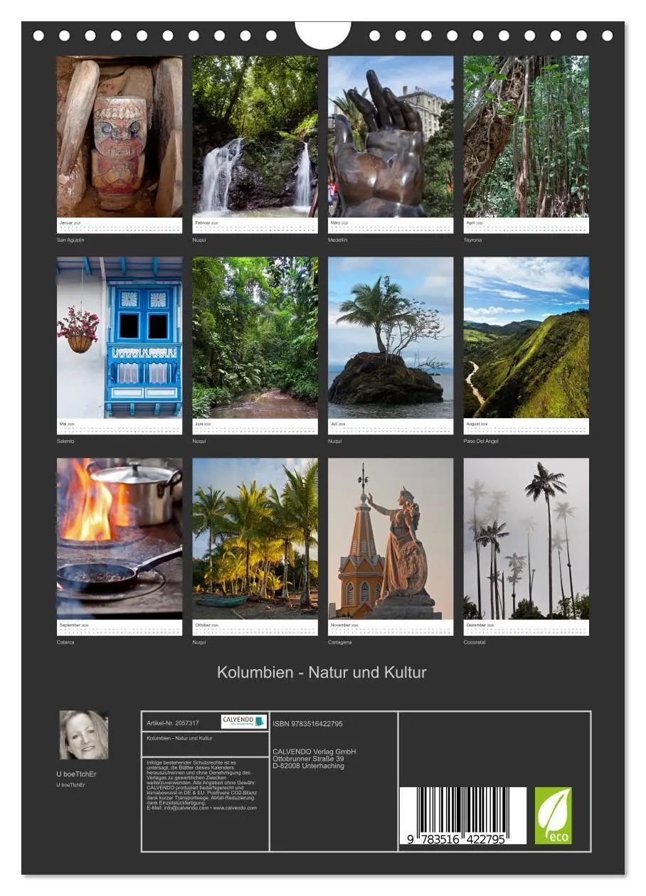 Bild: 9783516422795 | Kolumbien - Natur und Kultur (Wandkalender 2026 DIN A4 hoch),...