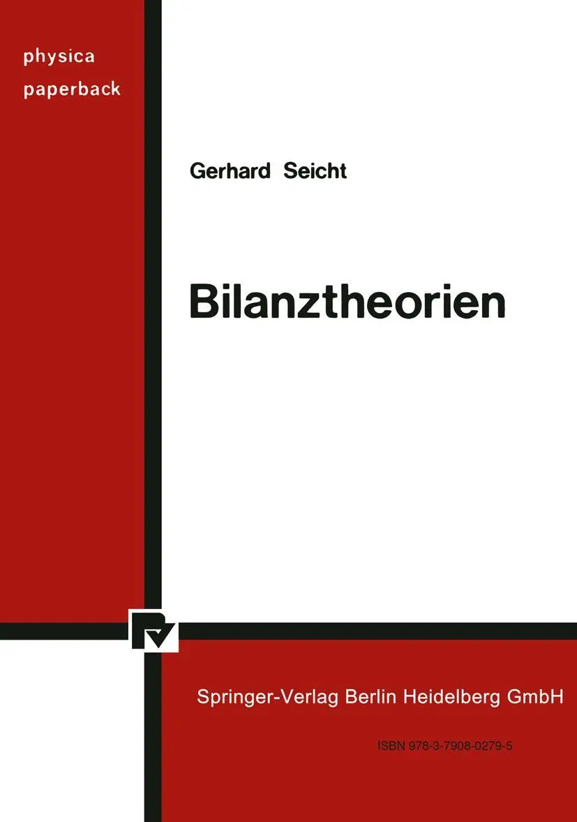 Cover: 9783790802795 | Bilanztheorien | G. Seicht | Taschenbuch | 198 S. | Deutsch | 1982