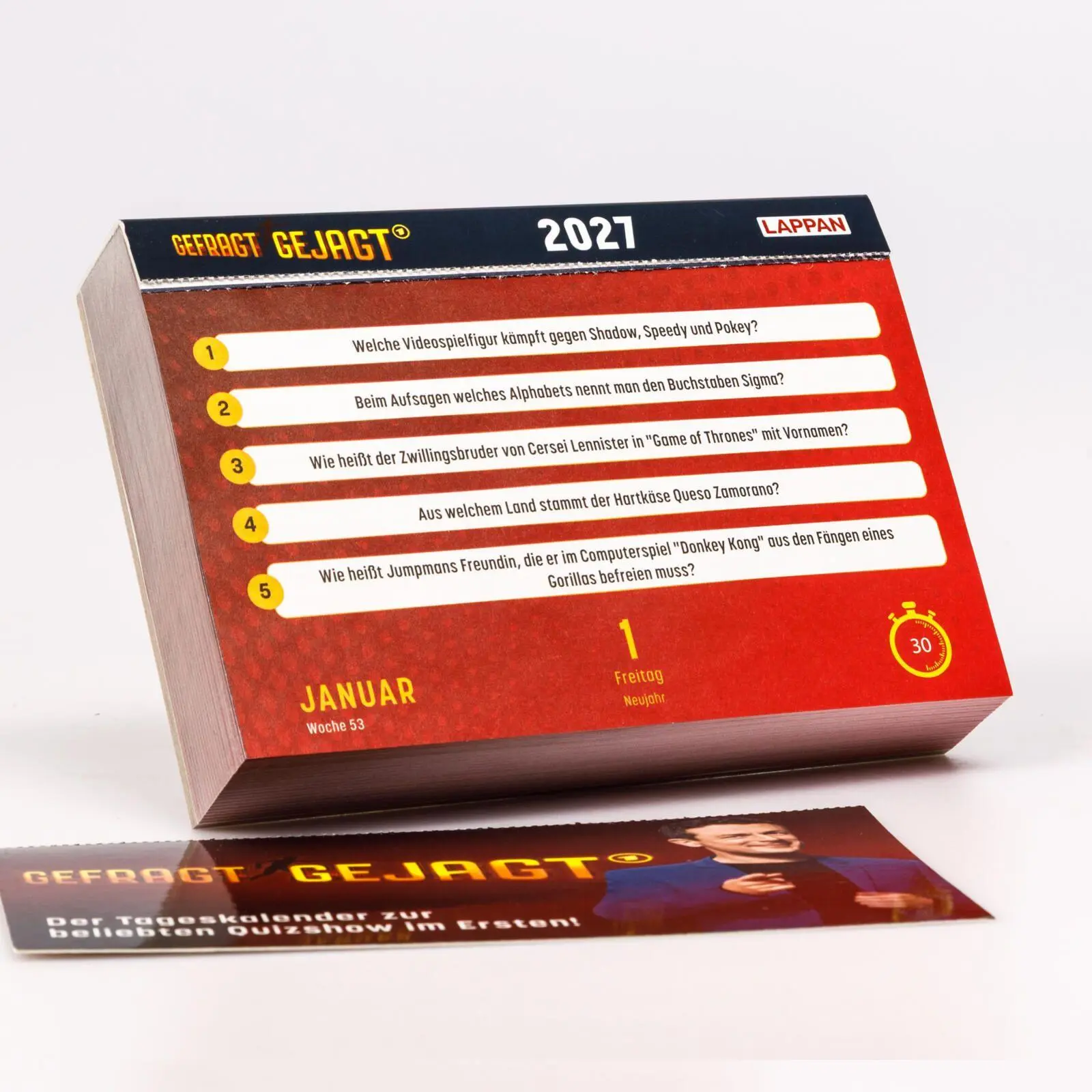 Bild: 9783830322795 | Gefragt Gejagt - Tagesabreißkalender 2027 | Lappan Verlag | Kalender