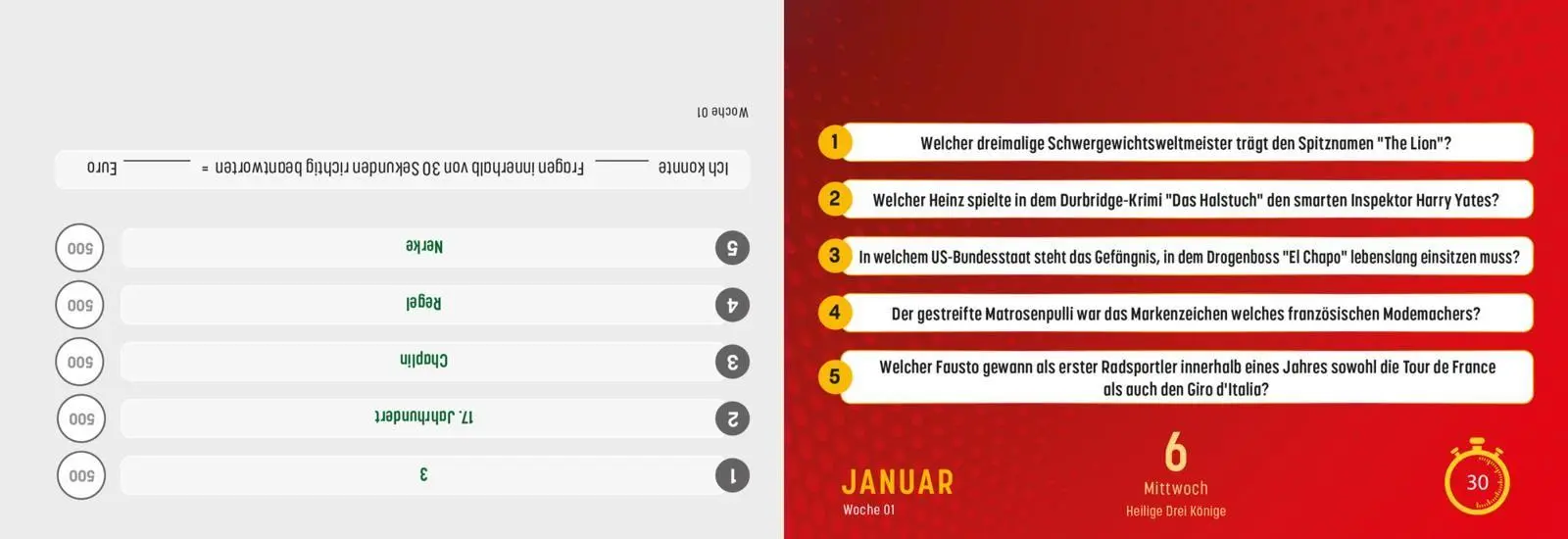 Bild: 9783830322795 | Gefragt Gejagt - Tagesabreißkalender 2027 | Lappan Verlag | Kalender