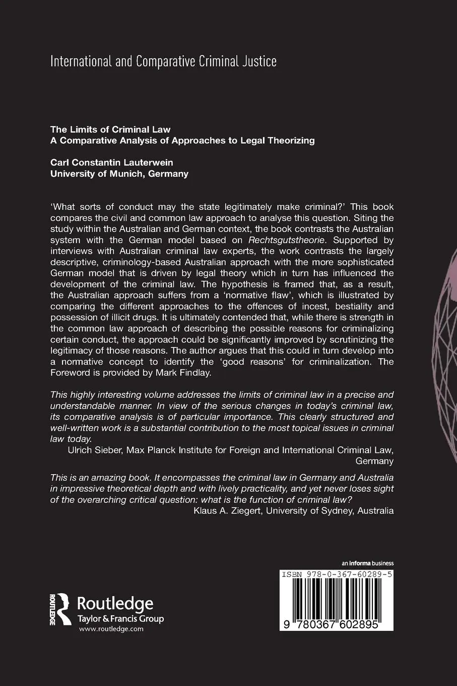 Rückseite: 9780367602895 | The Limits of Criminal Law | Carl Constantin Lauterwein | Taschenbuch