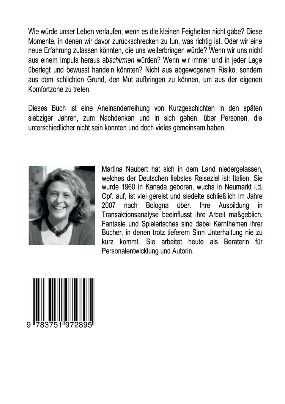 Rückseite: 9783751972895 | Kleine Feigheiten | Kurzgeschichten zum Nachdenken und Nachspüren