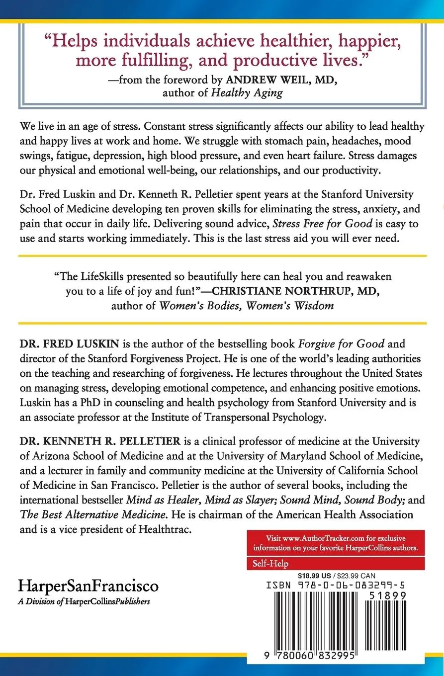 Rückseite: 9780060832995 | Stress Free for Good | Frederic Luskin (u. a.) | Taschenbuch | 2005