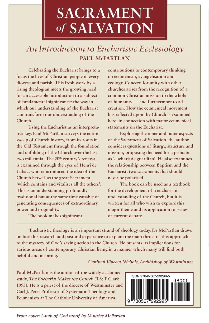 Rückseite: 9780567292995 | Sacrament of Salvation | An Introduction to Eucharistic Ecclesiology