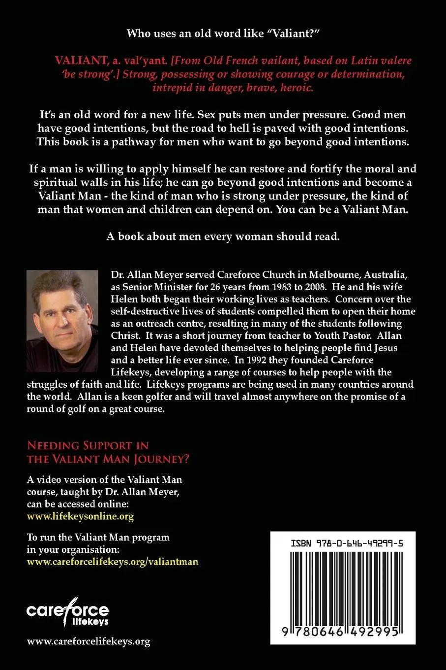 Rückseite: 9780646492995 | From Good Man to Valiant Man | Sexual Integrity in a Sex Crazy World