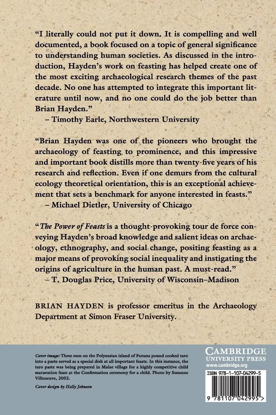 Rückseite: 9781107042995 | The Power of Feasts | Brian Hayden | Buch | Englisch | 2014
