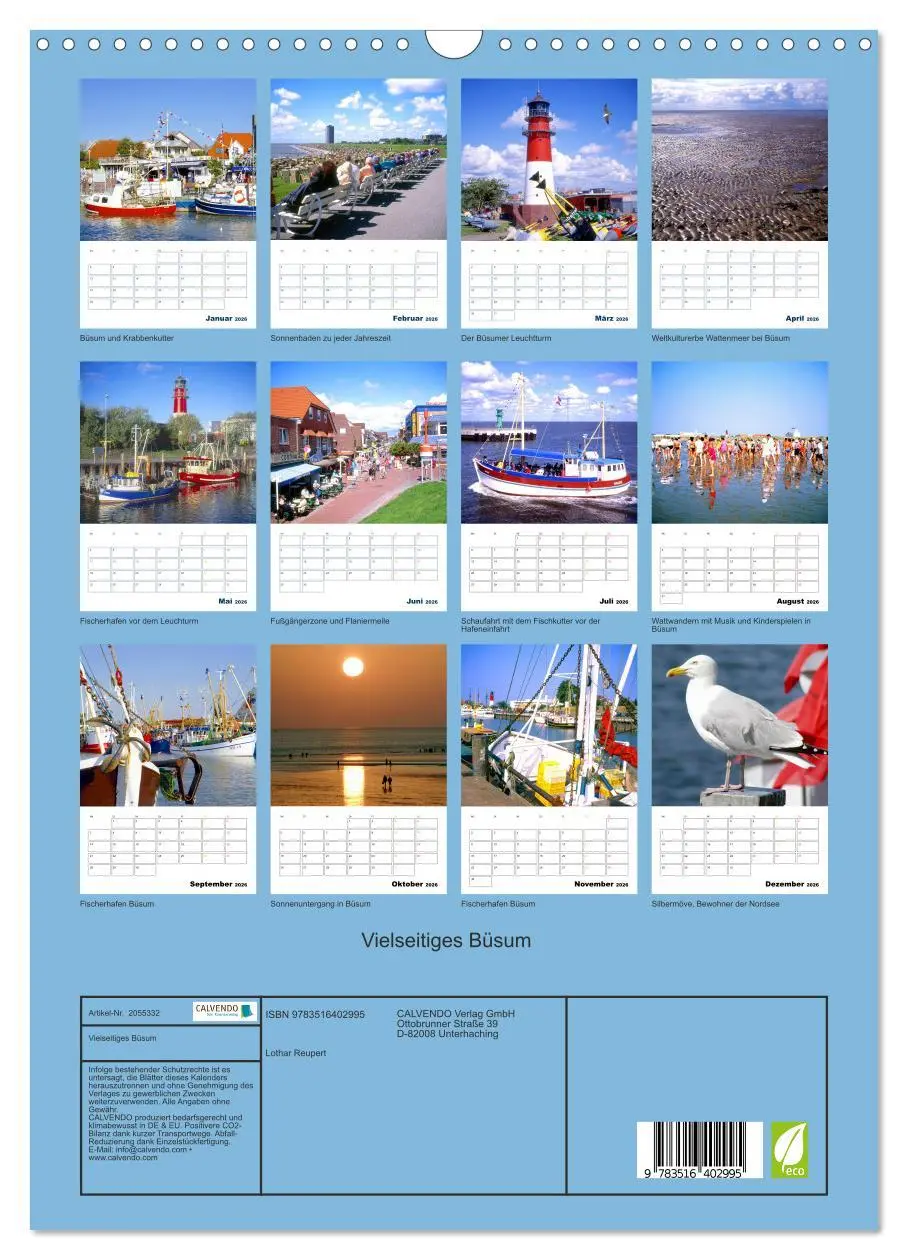 Bild: 9783516402995 | Vielseitiges Büsum (Wandkalender 2026 DIN A3 hoch), CALVENDO...