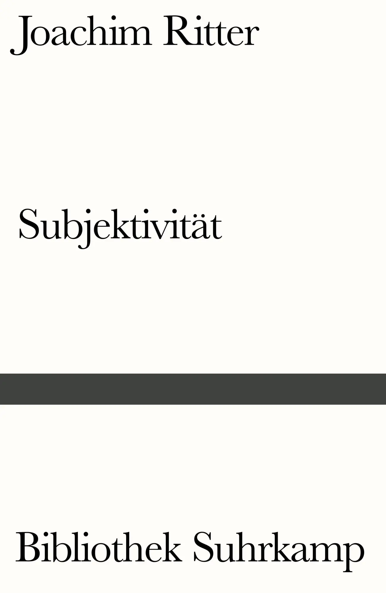 Cover: 9783518242995 | Subjektivität | Sechs Aufsätze | Joachim Ritter | Taschenbuch | 191 S.