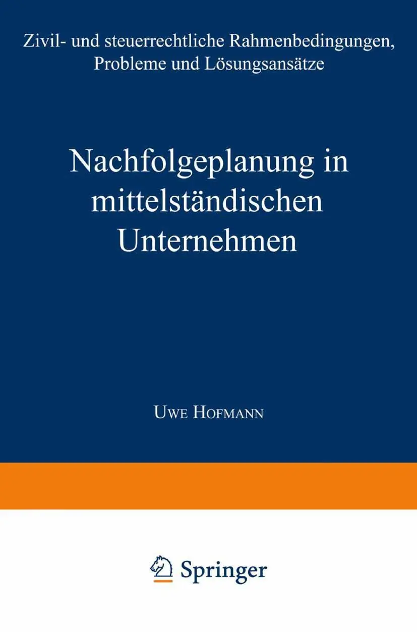 Cover: 9783824462995 | Nachfolgeplanung in mittelständischen Unternehmen | Uwe Hofmann | Buch