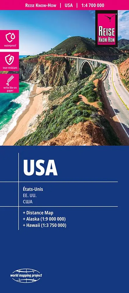 Cover: 9783831772995 | Reise Know-How Landkarte USA 1 : 4.700.000 | Rump | (Land-)Karte