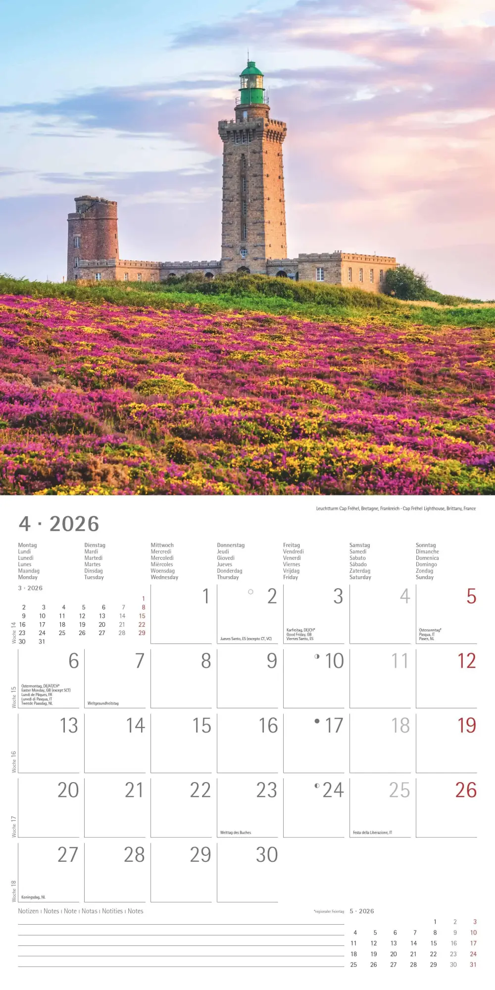 Bild: 4069095003095 | Leuchttürme 2026 - Broschürenkalender 30x30 cm (30x60 geöffnet) -...