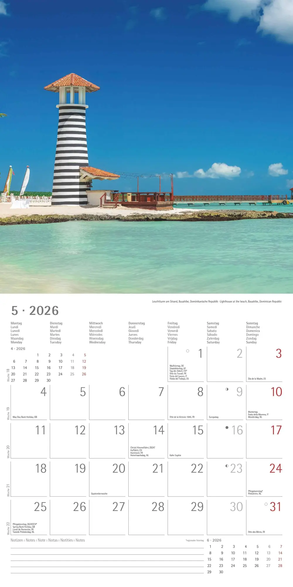Bild: 4069095003095 | Leuchttürme 2026 - Broschürenkalender 30x30 cm (30x60 geöffnet) -...