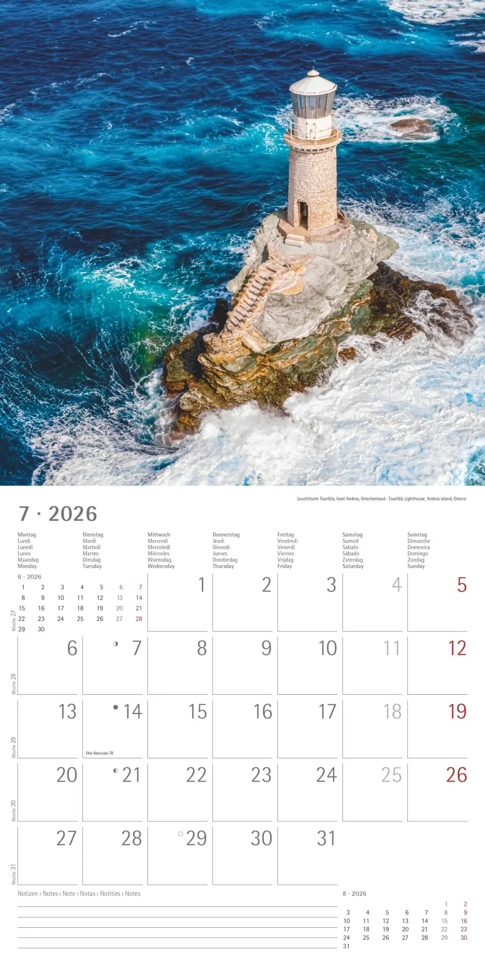 Bild: 4069095003095 | Leuchttürme 2026 - Broschürenkalender 30x30 cm (30x60 geöffnet) -...