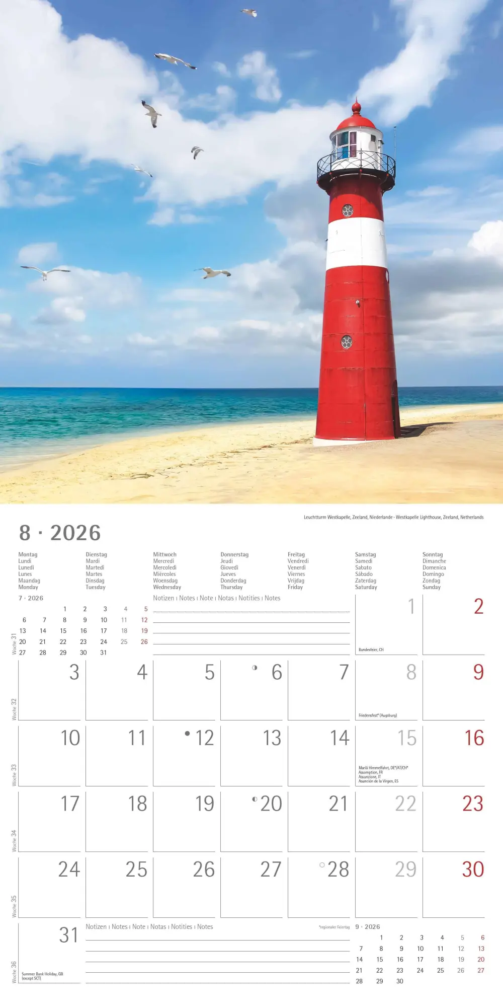 Bild: 4069095003095 | Leuchttürme 2026 - Broschürenkalender 30x30 cm (30x60 geöffnet) -...