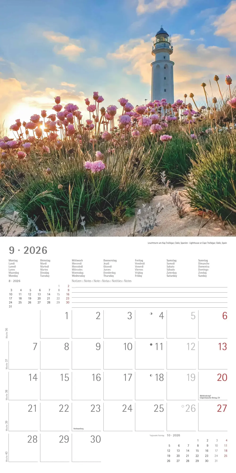 Bild: 4069095003095 | Leuchttürme 2026 - Broschürenkalender 30x30 cm (30x60 geöffnet) -...