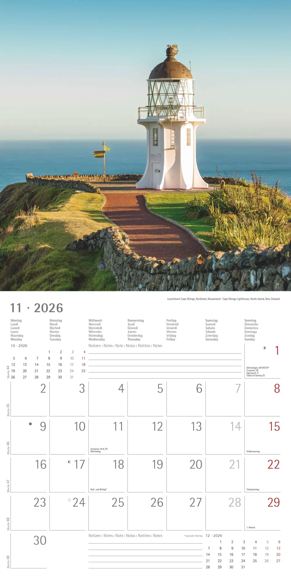Bild: 4069095003095 | Leuchttürme 2026 - Broschürenkalender 30x30 cm (30x60 geöffnet) -...