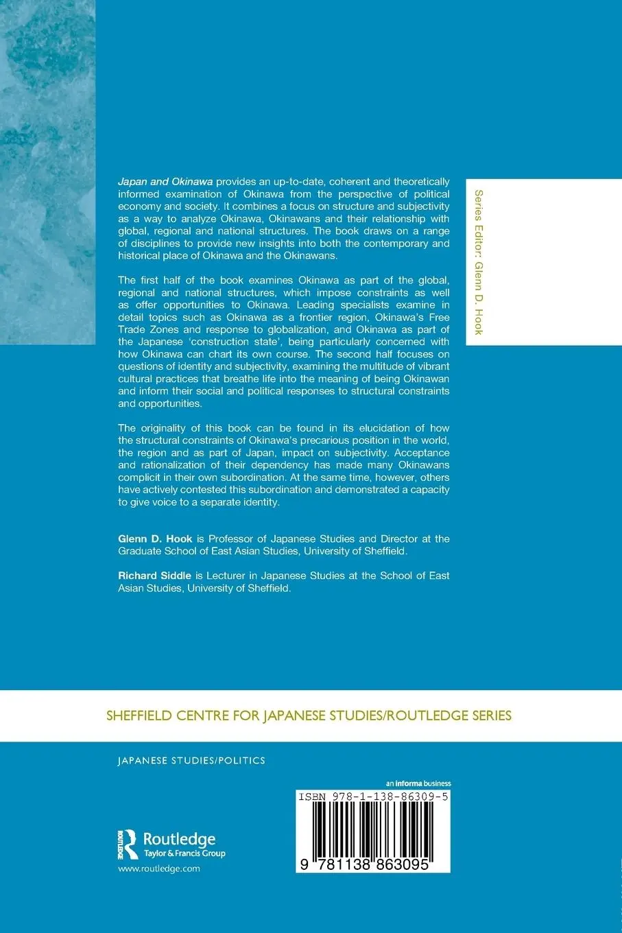 Rückseite: 9781138863095 | Japan and Okinawa | Structure and Subjectivity | Glen D. Hook (u. a.)
