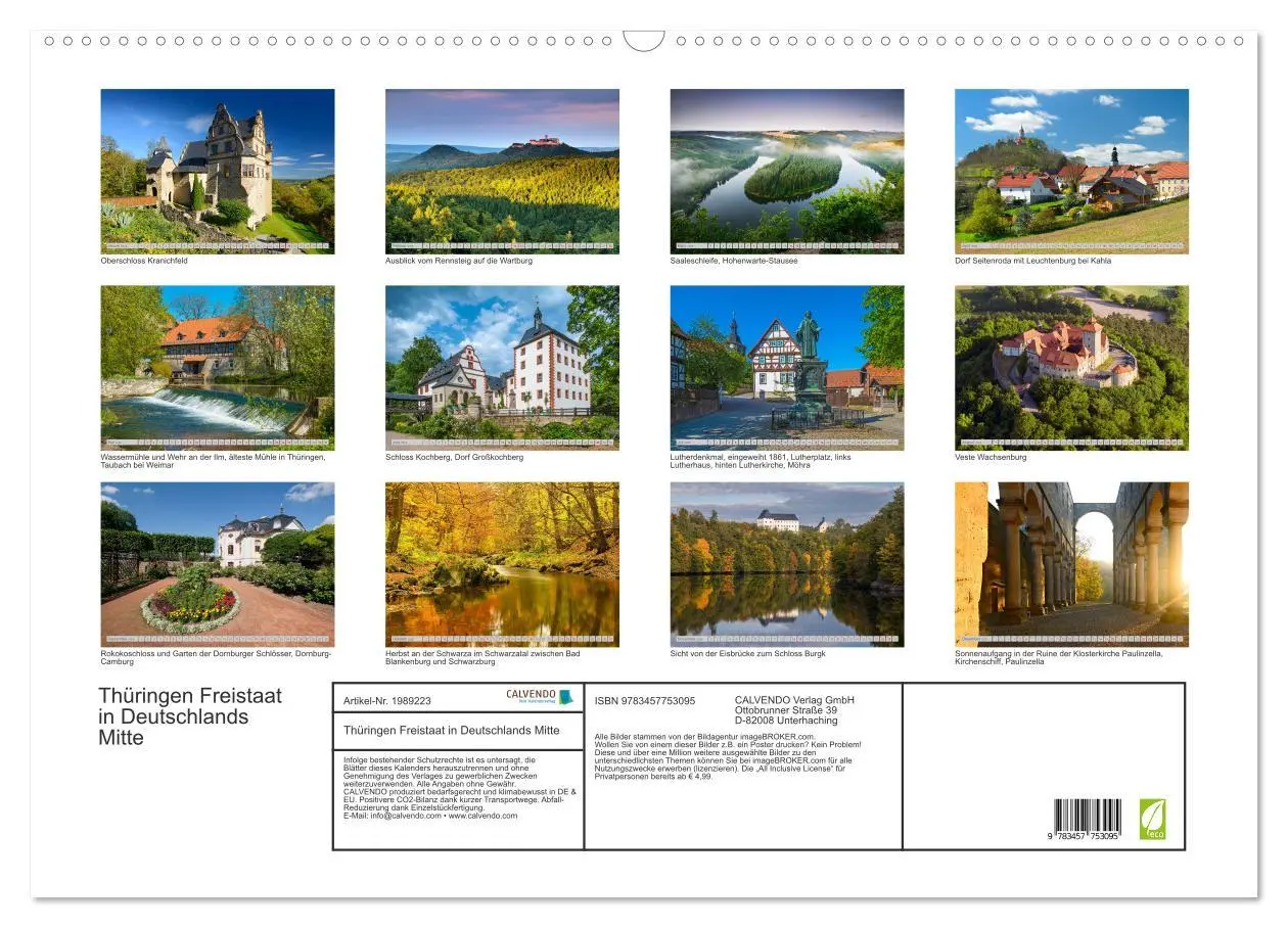 Bild: 9783457753095 | Thüringen Freistaat in Deutschlands Mitte (Wandkalender 2026 DIN A2...