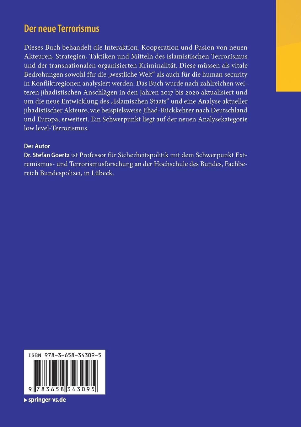 Rückseite: 9783658343095 | Der neue Terrorismus | Neue Akteure, Strategien, Taktiken und Mittel