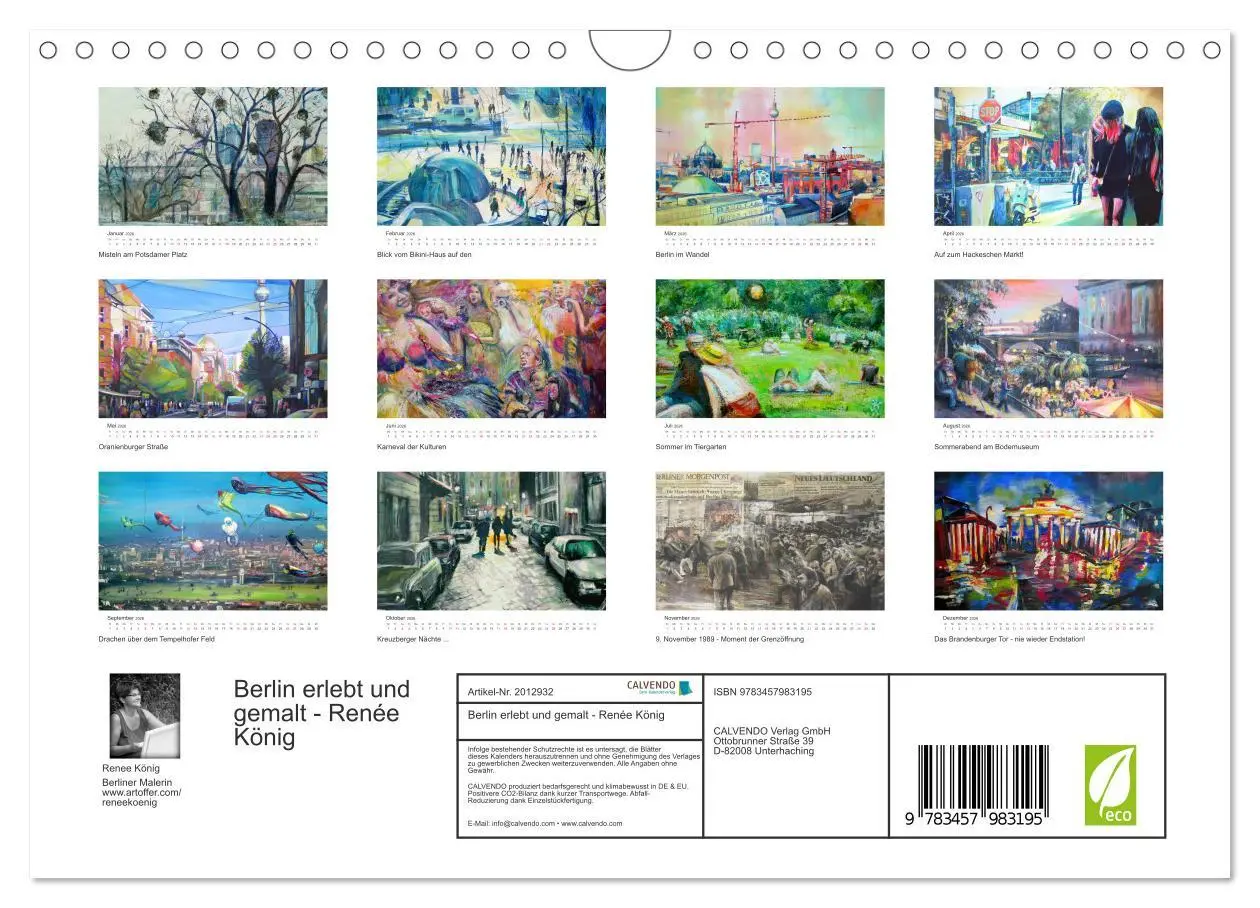 Bild: 9783457983195 | Berlin erlebt und gemalt - Renée König (Wandkalender 2026 DIN A4...