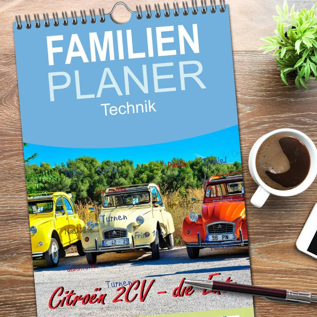 Bild: 9783516523195 | Familienplaner 2026 - Citroën 2CV - die Ente mit 5 Spalten...