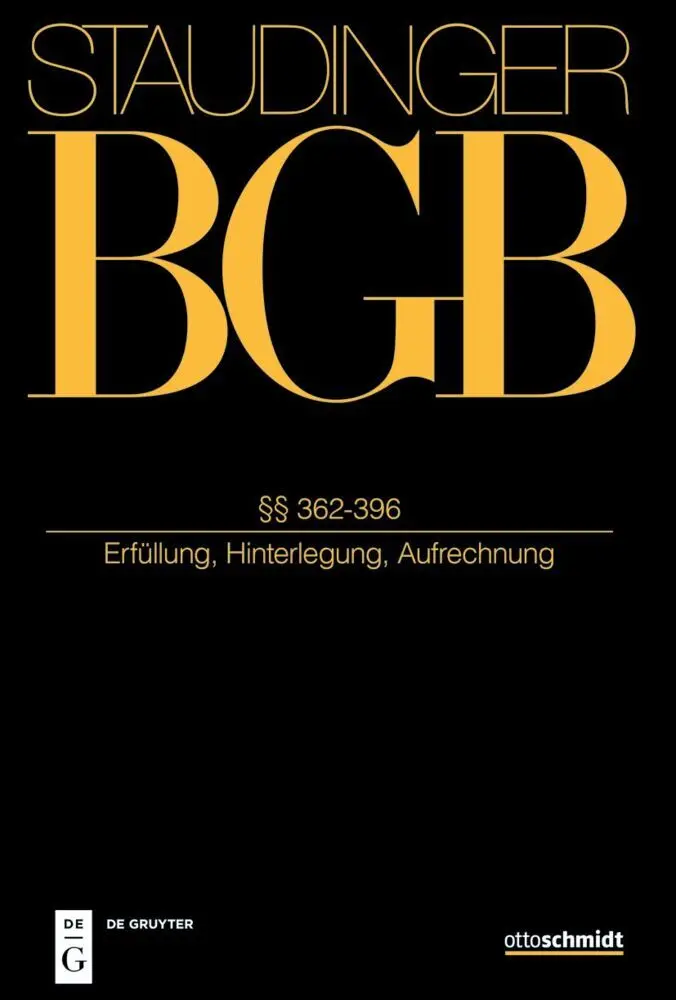 Cover: 9783805913195 | §§ 362-396 | (Erfüllung, Hinterlegung, Aufrechnung) | Kern (u. a.) | X