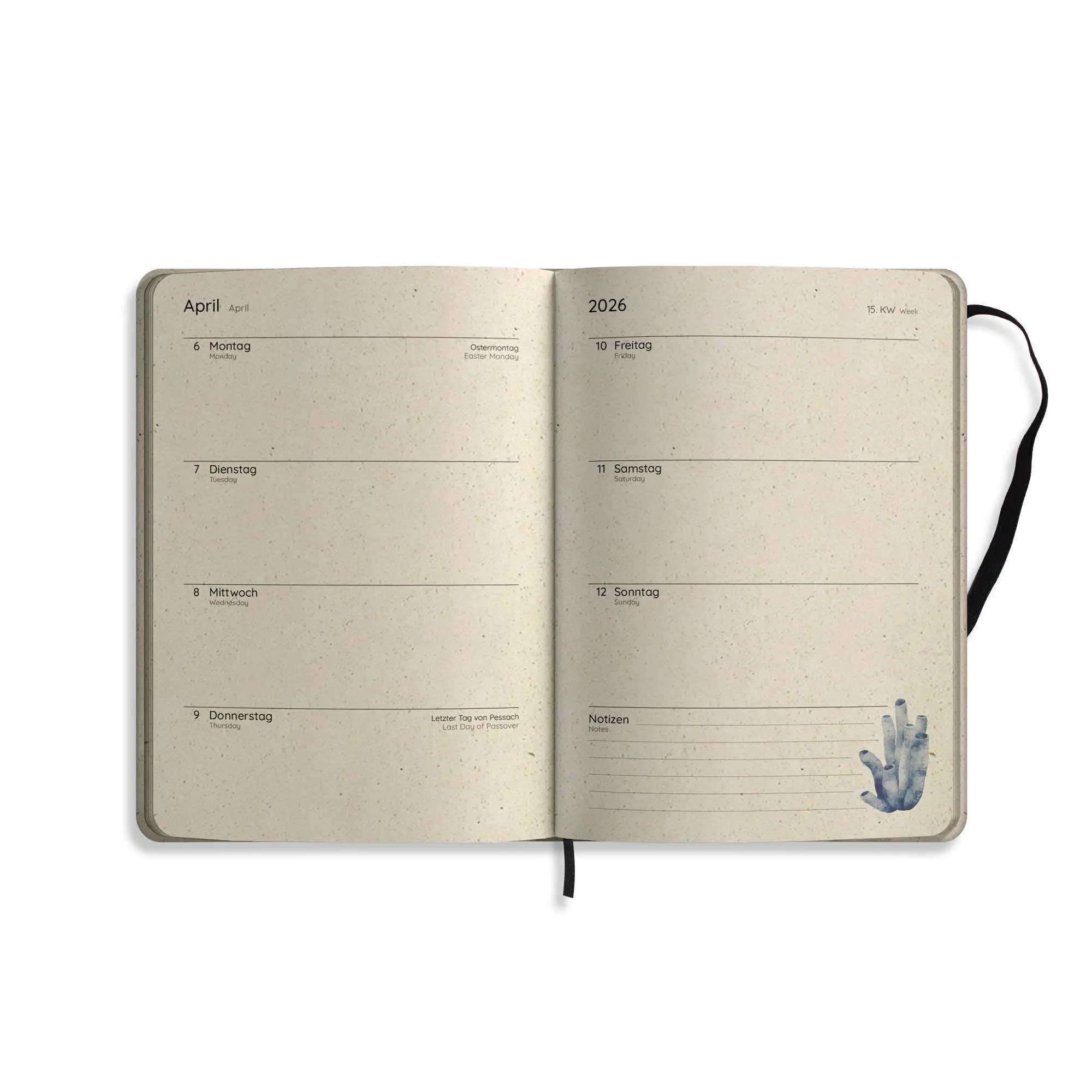 Bild: 4260626413295 | matabooks - A5 Kalender Samaya 2026 Farbe: Ocean Blue (DE/EN) | Buch
