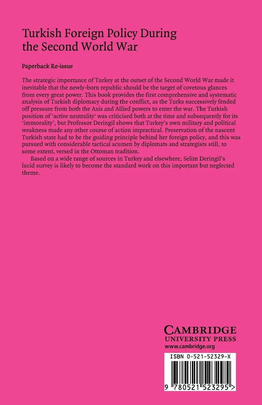 Rückseite: 9780521523295 | Turkish Foreign Policy During the Second World War | Selim Deringil