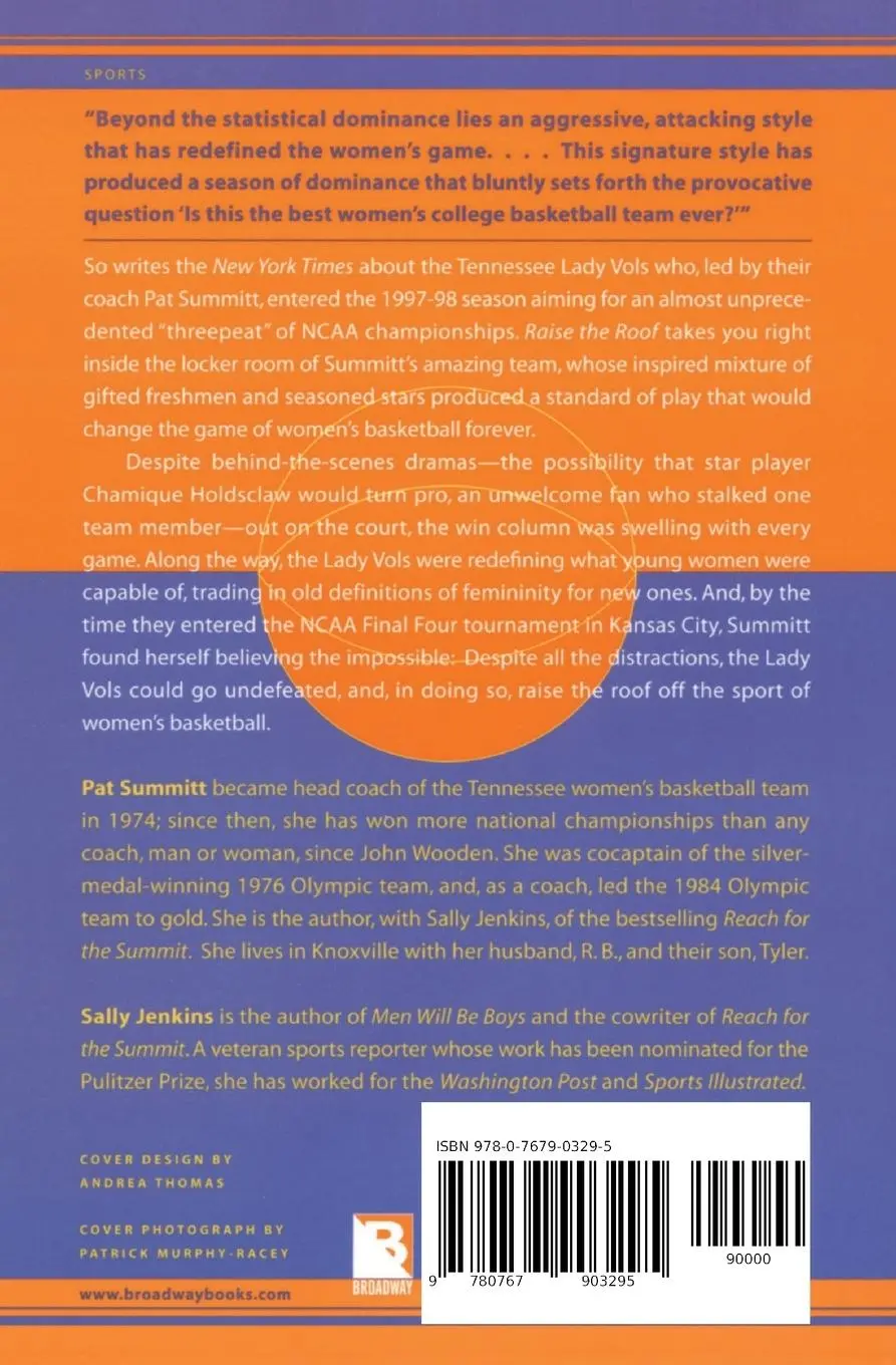 Rückseite: 9780767903295 | Raise the Roof | Pat Summitt (u. a.) | Taschenbuch | Englisch | 1999