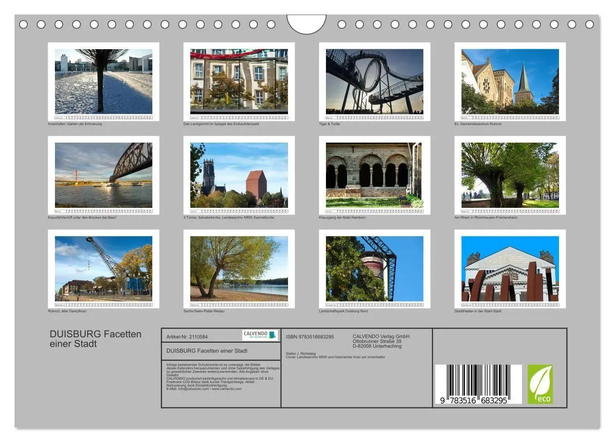 Bild: 9783516683295 | DUISBURG Facetten einer Stadt (Wandkalender 2026 DIN A4 quer),...