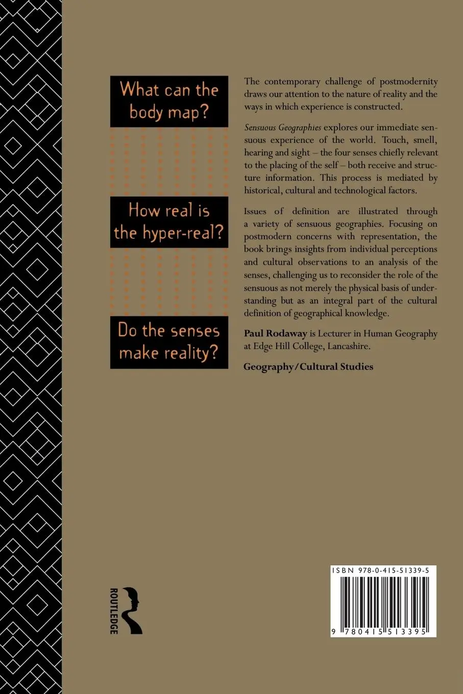 Rückseite: 9780415513395 | Sensuous Geographies | Body, Sense and Place | Paul Rodaway | Buch